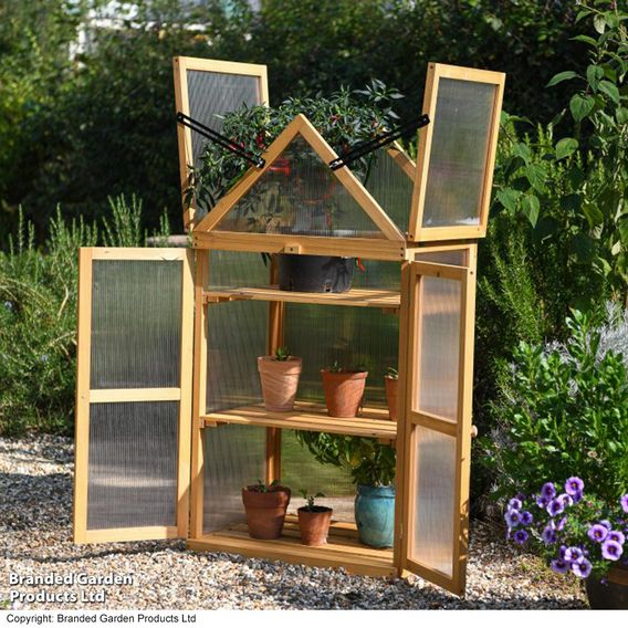 Garden Gear Wooden 3 Shelf Greenhouse