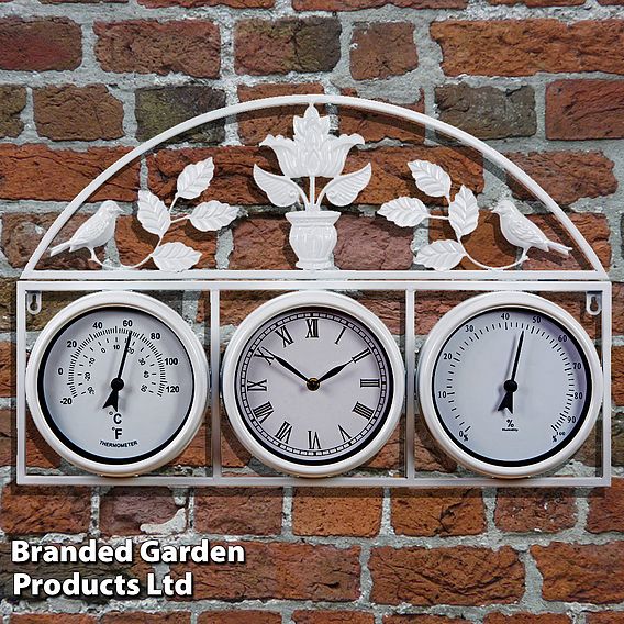 Garden Wall Clock - Cream