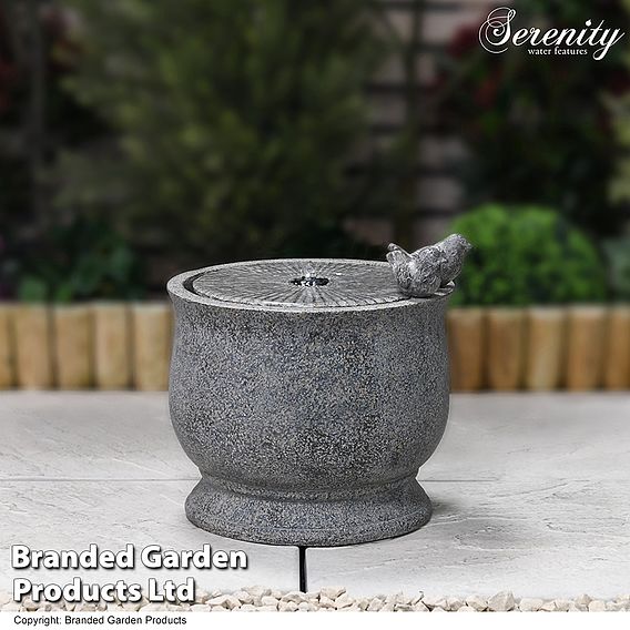 Serenity Granite Effect Birdbath Water Feature