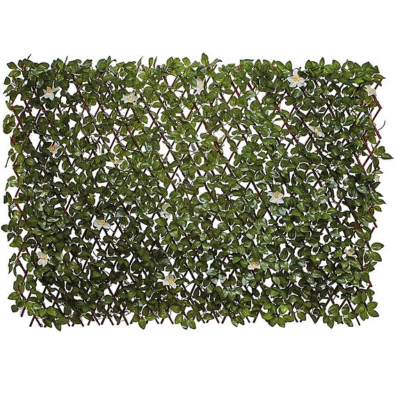 White Flower Folding Hedge Trellis