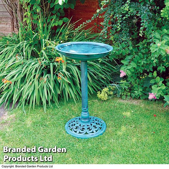 Kingfisher Polyresin Garden Bird Bath