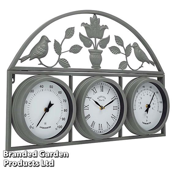 Garden Wall Clock - Grey