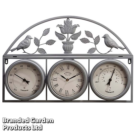 Garden Wall Clock - Grey