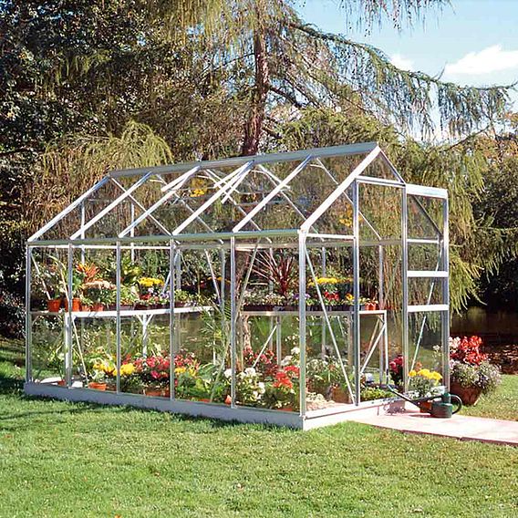 Aluminium Popular Greenhouses with Horti Glass + Base and Accessories