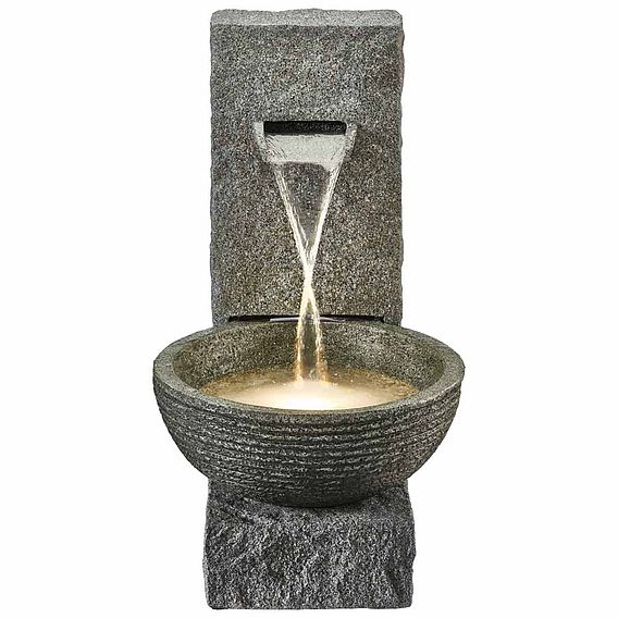 Serenity Stone-Effect Cascading Water Bowl Water Feature