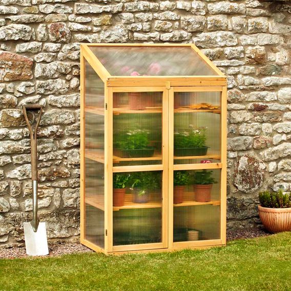 Garden Grow Three-Tier Wooden Cold Frame