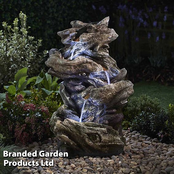 Serenity Four-Tier Wood-Effect Water Feature