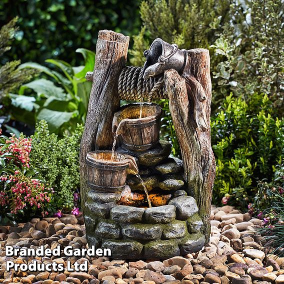 Serenity Cascading Buckets Wishing Well Water Feature