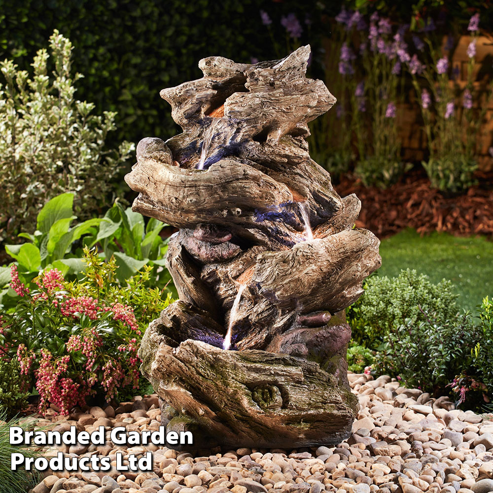 Serenity Four-Tier Wood-Effect Water Feature | Dobies