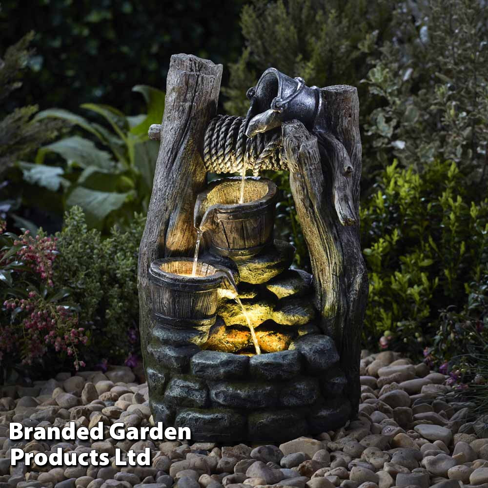 Serenity Cascading Buckets Wishing Well Water Feature | Dobies